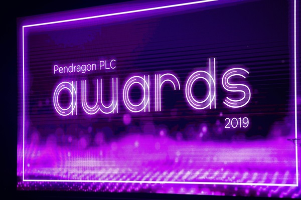 Pendragon PLC Awards 2019 signage.