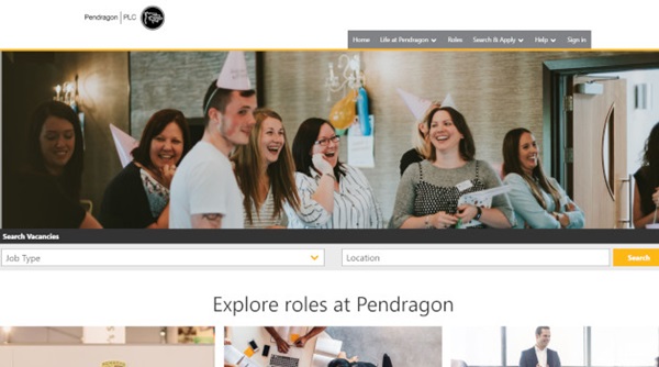 Pendragon PLC's new career website.