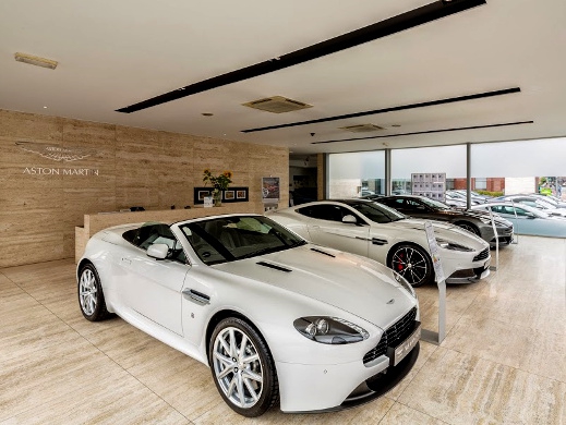 Aston Martin Wilmslow interiors.