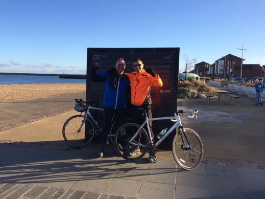 Landrover colleagues cycle Coast to Coast.