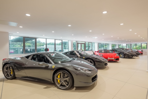 Stratstone Ferrari Wilmslow showroom.